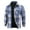 Light Blue, variant on COSFO Men's Jackets Work Plaid Quilted Warm Shirts Jacket with Pockets Turndown Colla Button Down Long Sleeve Men Coat