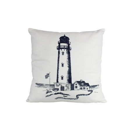 Blue Lighthouse Decorative Throw Pillow 16 Coastal Living Decor