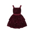 thumbnail image 5 of Kensie Girl Sequin Velvet Sleeveless Dress, Sizes 4-16, 5 of 7