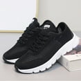 thumbnail image 6 of PEASKJP Womens Sneakers Women’s Running Shoes Tennis Fashion Walking Sneakers Lightweight Athletic Jogging Shoes Black,8, 6 of 9