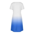 thumbnail image 4 of Vestido Corto de Verano Moda Gradiente Corto de Manga en V Cuello Vestido Casual, Poliéster Ligero de Verano, Lavado de Manos, 4 of 8