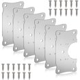 thumbnail image 1 of Placa de reparación de bisagras de acero inoxidable BRILLAR 6 piezas con tornillos para gabinetes y muebles, 1 of 5