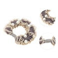 thumbnail image 3 of Unique Bargains 1 Pc Lace Faux Pearl Scrunchies for Home Dark Purple, 3 of 5