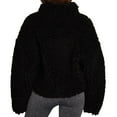 thumbnail image 3 of Women'S Short Coat Casual Jacket with Pockets Warm Winter Zip-Up Outwear Black XXXL, 3 of 7