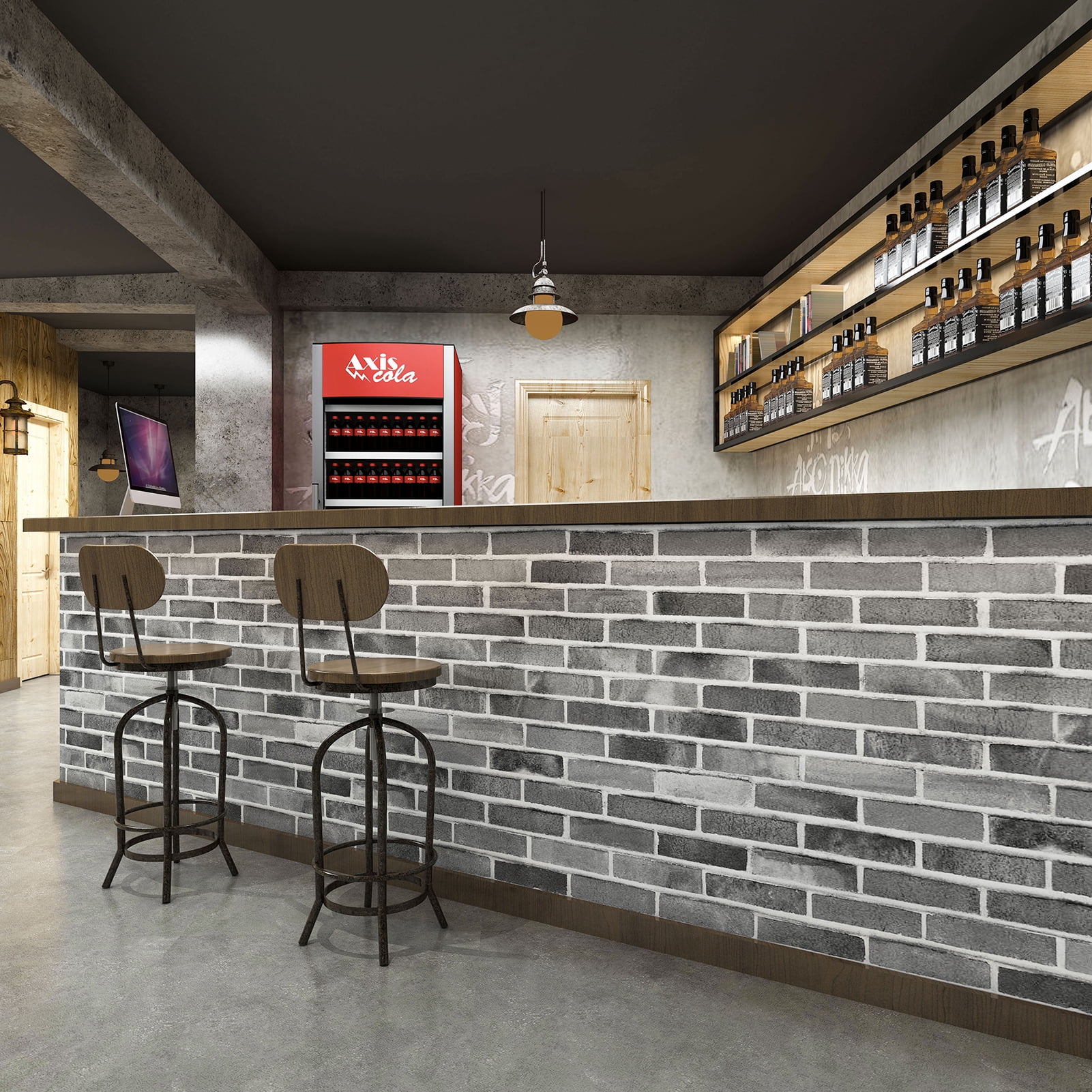 Art3d 20-Pack 105 Sq.Ft Faux Brick 3D Wall Panels Peel and Stick in Stone Ash, Self Adhesive Waterproof Foam Wallpaper