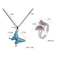 thumbnail image 3 of 2 Sets Color Change Jewelry Set, Butterfly Turtle Pendant Feeling Emotion Choker, 3 of 8