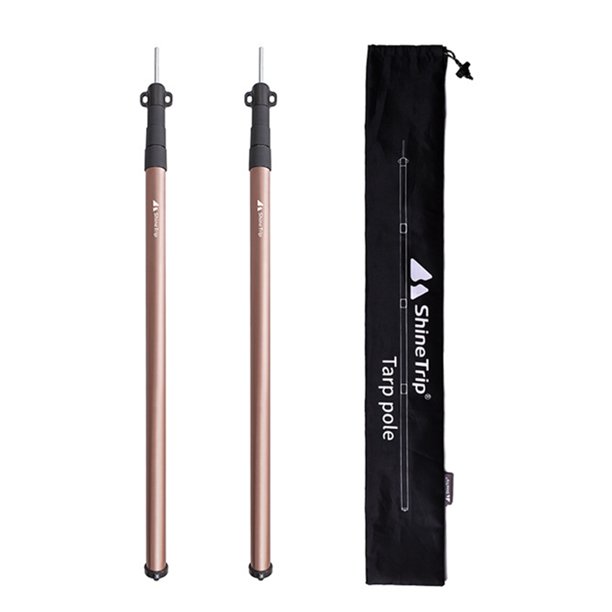Cañas de Tienda Postes de lona ajustables de aleación de aluminio Telescópico portátil Varillas de t ShineTrip Cañas de Tienda