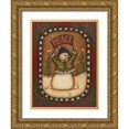 thumbnail image 1 of Lewis, Kim 25x32 Gold Ornate Wood Framed with Double Matting Museum Art Print Titled - Peace Snowman, 1 of 4