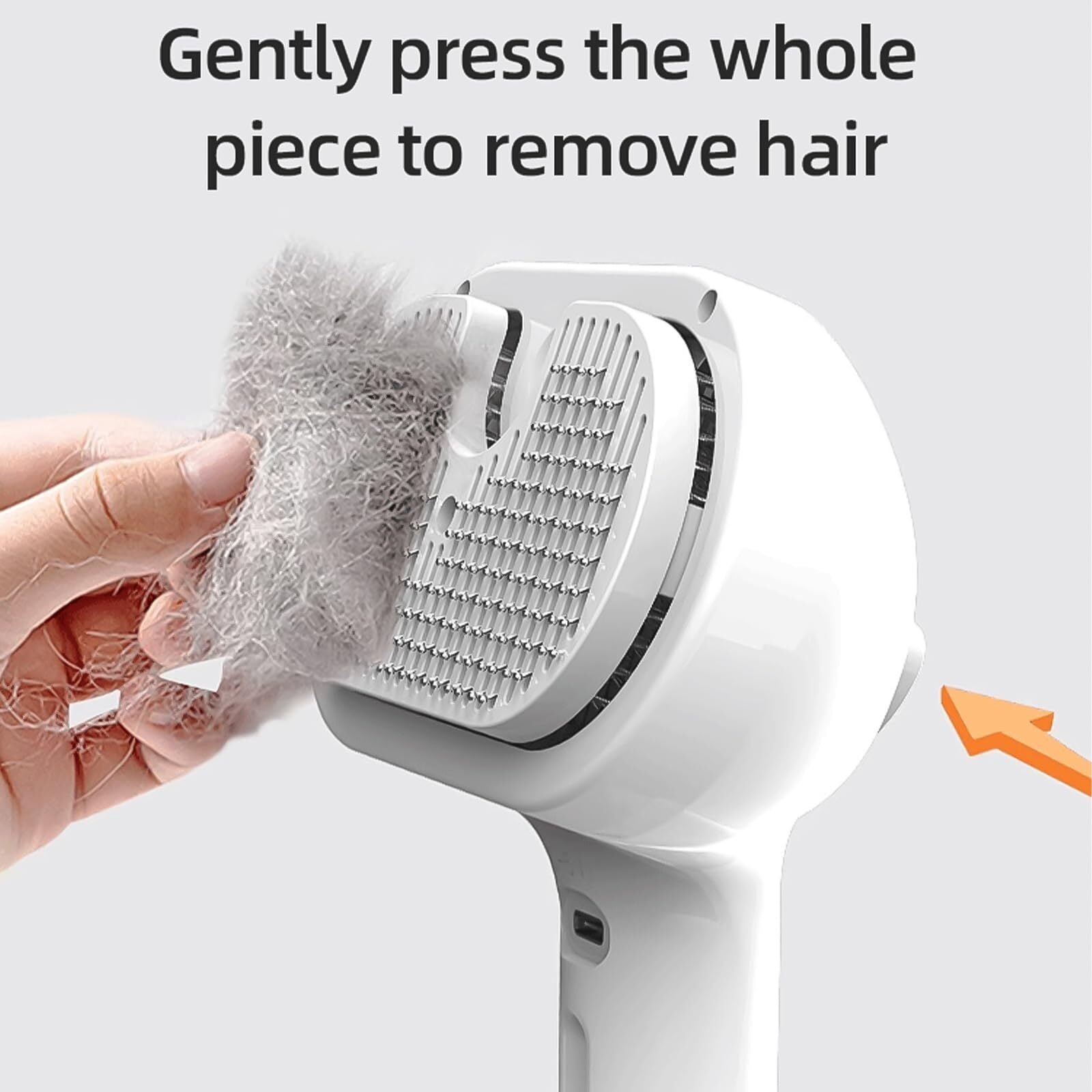 Zihao 3 in 1 Dog Steam Brush for Shedding, Self-Cleaning Hair Remover with Water Tank, Cat&Dog Hair Remover, Cat Accessories, White Color