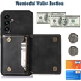 thumbnail image 4 of for Samsung Galaxy A54 5G Crossbody Wallet Case for Women, Bling Glitter PU Leather Phone Case with RFID Blocking Card Holder Cover for Samsung Galaxy A54 5G SZ Black, 4 of 16