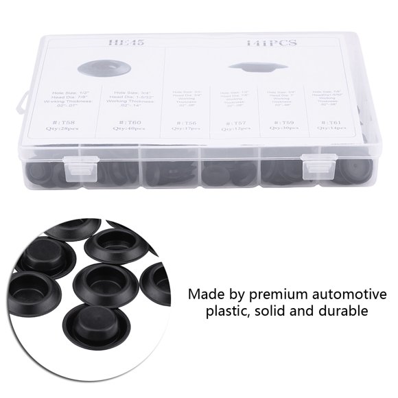 Body Sheet Plug Sheet Metal Hole Plug 141pcs 6 Sizes Assorted Car Flush Mount Hole Plugs Auto Body Sheet Metal Hole Fastener Plug