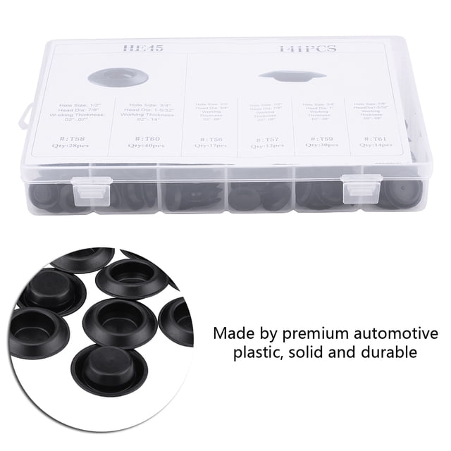 Body Sheet Plug Sheet Metal Hole Plug 141pcs 6 Sizes Assorted Car Flush Mount Hole Plugs Auto Body Sheet Metal Hole Fastener Plug