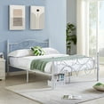 thumbnail image 6 of VECELO Full Metal Bed Frame with Headboard & Footboard, Box Spring Replacement, Heavy Duty & Quick Assembly, White, 6 of 8