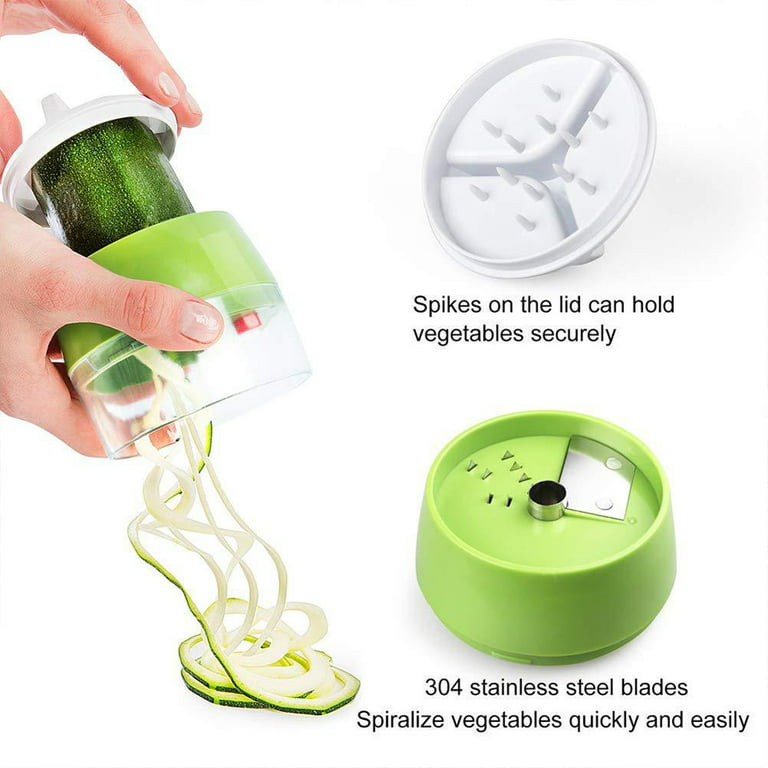 3 in 1 Handheld Veggie Spiralizer - Spiral Slicer for Zucchini