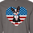 thumbnail image 4 of Inktastic Boston Terrier Dog Us Flag July 4th Long Sleeve T-Shirt, 4 of 5