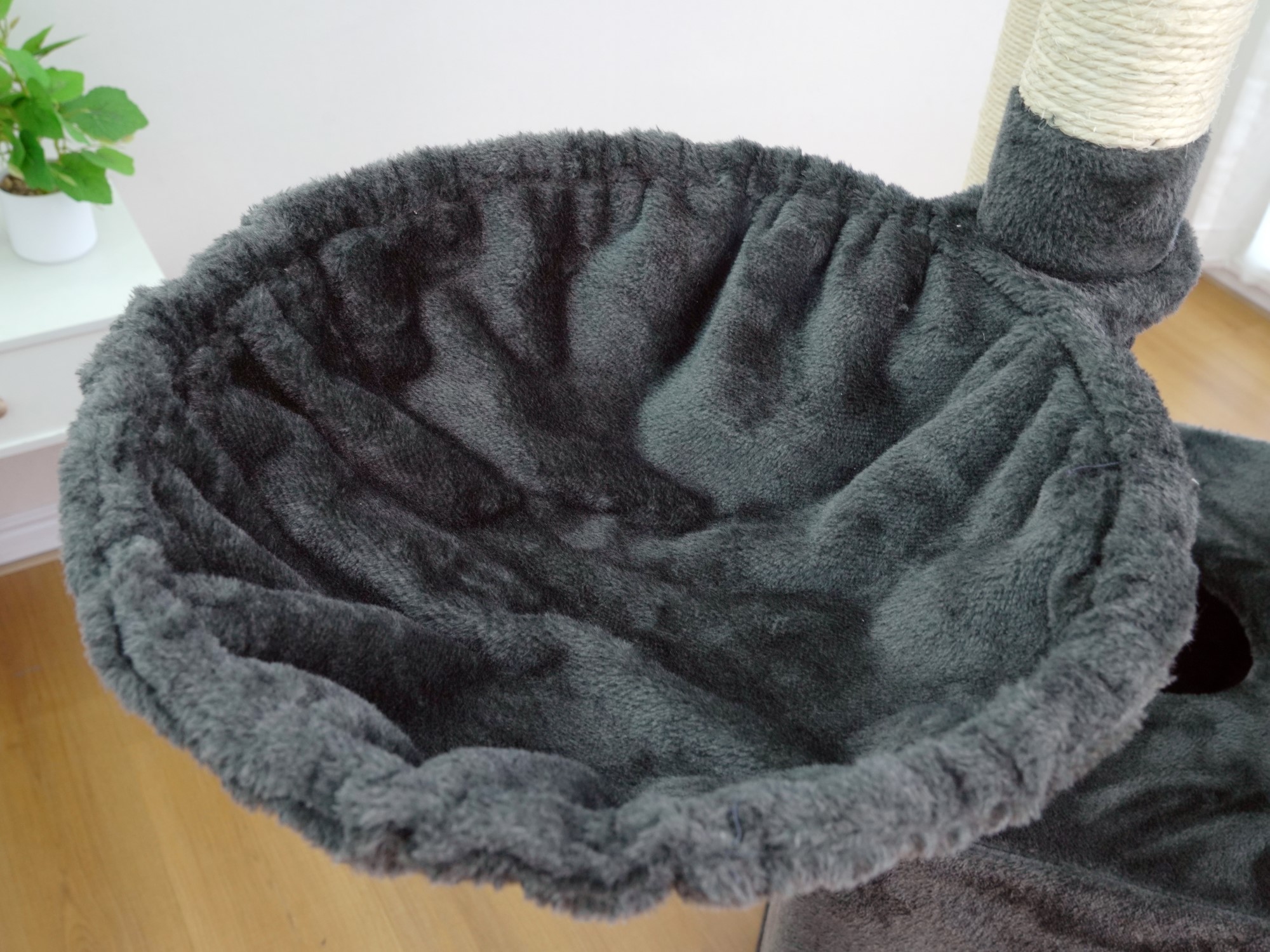 Vibrant Life Heavy Duty 7-Level 70" Cat Tree with Three Condos and Hammock, Dark Gray