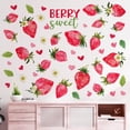thumbnail image 3 of Adhesivos de Pared Mfault Corazón de Fresa Decoración para Dormitorio 89x30 cm, 3 of 7