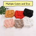 thumbnail image 4 of Bloomers for Baby Girls Boys Cotton Linen Basic Kids Shorts Washable Reusable Diaper Covers Toddler Ribbed Ruffle Underwear, 4 of 5