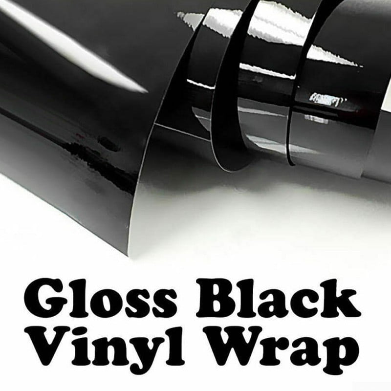 Parts Accessories Glossy Vinyl Film Car Interior Wrap Stickers Bubble Free Black