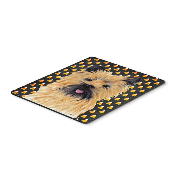 "Cairn Terrier Candy Corn Halloween Portrait Mouse Pad Hot Pad or Trivet"