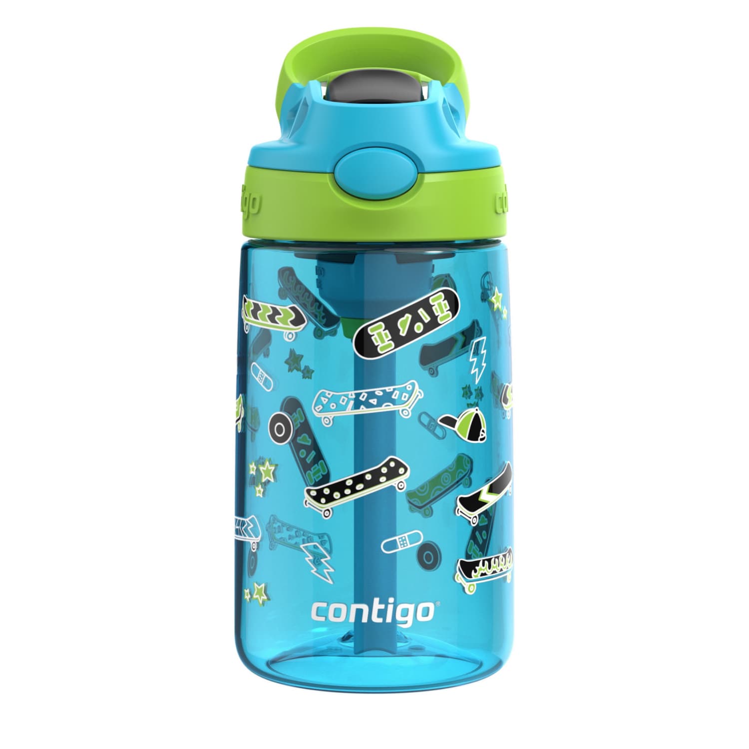 Contigo Aubrey Kids Water Bottle, Blue, 14 oz photo 1