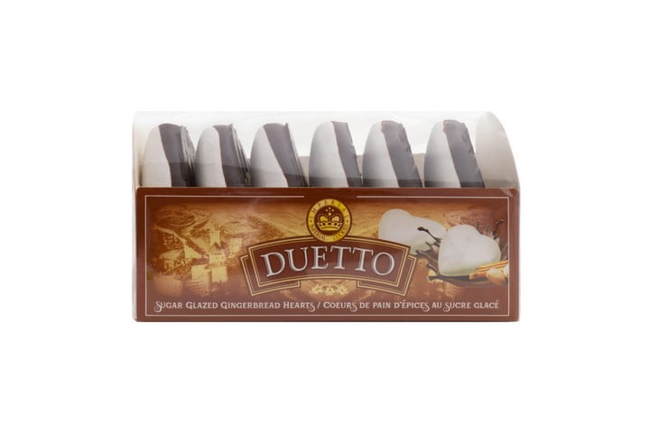 Duetto Sugar Glazed Gingerbread Hearts, 190g