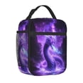 thumbnail image 2 of Halloween Cosmic Purple Dragon Lunch Bag Portable Thermal Lunch Box for Men and Women, 2 of 6