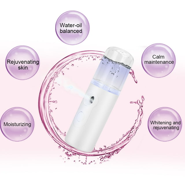 Greensen Face Mist Sprayer,Portable Face Steamer,Face Mist Sprayer Deep Hydrating Portable USB Face Steaming Skincare Humidifier