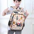 thumbnail image 6 of FORMRS Unisex School Backpack 17" Student Travel Bag with Laptop Compartment, Beige Christmas Santa, 6 of 7