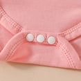 thumbnail image 6 of CAUYDY Little Girls Summer Clothing Set Toddler Baby Fly Sleeve Romper & Graphic Skirt & Headband 3-Piece Outfit for Newborn Infant Girl 6-24 Months (Sizes 3-6 Months,D1-Pink), 6 of 9