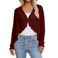 thumbnail image 2 of Cardigans for Women Cover up Swimsuits Summer Long Sleeve Fashion Sheer Chiffon Cardigan Thin Shawl Top Coat, 2 of 7