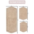 thumbnail image 3 of Home Weavers Waterford Collection 100% Cotton Non-Slip Bathroom Rug Set Machine Washable Bathroom Rug-17"x24", Bath Rug- 21"x34", Runner- 22"x60", Linen Color 3 Piece Bath rug set, 3 of 8