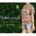 thumbnail image 2 of LA LEELA Women's Button Down Blouses Casual Summer Beach Party Blouse Shirt Leopard Print Blouses Short Sleeve Shirts Hawaiian Dresses for Women L Ditsy Floral, Multicoloured, 2 of 4