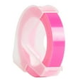 thumbnail image 2 of 3D Plastic Embossing Label Tape Refill for DYMO 12965 1610 Label Maker with 3/8 Inch * 9.8 feet, 1 Roll Fluorescent Pink, 2 of 9