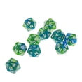 thumbnail image 2 of 10x Dados D20 Dados poliédricos Accesorio Juguetes Accesorios de regalo para juegos de azar Verde púrpura Sunnimix Dados poliédricos, 2 of 8