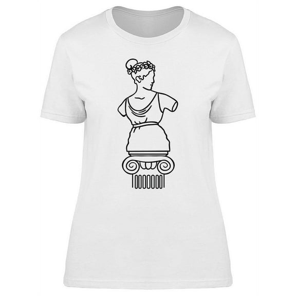 Statue Outline Design T-Shirt Women -Image by Shutterstock, Female x-Large