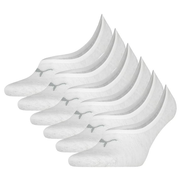 Puma Unisex Socks, Pack Of 6 - Footie, Unicolored Ivory Eur 35-38 (Uk 2,5-5)