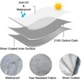 thumbnail image 4 of Pool Table Cover, 8ft Pool Table Dust Cover, Waterproof Outdoor Billiard Table Cover, Oxford Cloth Dustproof Table Cover, Tearproof Cover For Pool Tab, 4 of 4