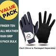 thumbnail image 2 of FINGER TEN Golf Gloves Men Right Left Handed Golfer Mens Glove RainGrip Hot Wet Weather Value 6 Pack, All Weather in Small Medium M/Large Large XL XXL 3XL, 2 of 7