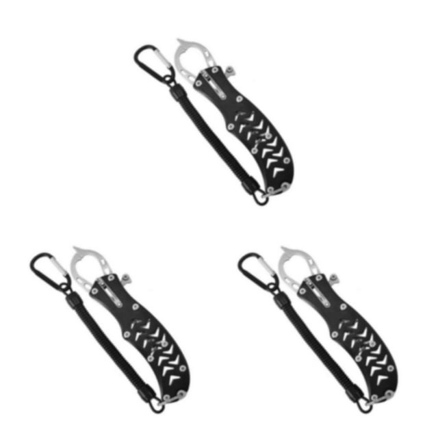 Maytalsory Stainless Steel Fish Grip Hook Clamp Grabber Multifunction Lure Pliers Hand Controller Fishing Tackle Accessory Black 3PCS