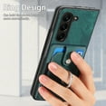 thumbnail image 3 of Dteck for Samsung Galaxy Z Fold 5 Wallet Case with Credit Card Slot Holder, Shockproof Ring Stand for Car Mount Holder Non-Slip Slim PU Leather Slim Fit Case,Green, 3 of 6