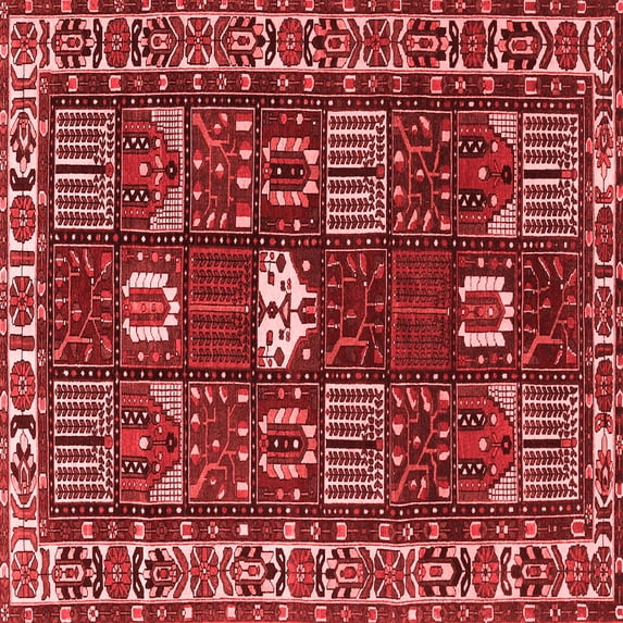 Ahgly Company Indoor Square Persian Red Traditional Area Rugs, 3' Square