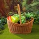 thumbnail image 4 of GOOHOCHY Cesta de plástico para huevos de ratán con asa, cesta para la compra al aire libre, cesta para flores, soporte para aperitivos., 4 of 7