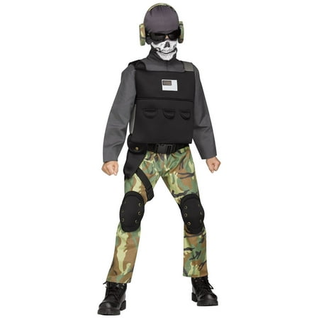 Halloween Boy's Skull Soldier Costume