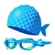 thumbnail image 1 of Gafas de natación para niños con gorro para actividades marinas, ajuste ajustable para niños y niñas. Azul, 1 of 8