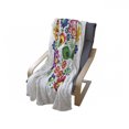 thumbnail image 4 of Polish Folk Art Soft Flannel Fleece Throw Blanket, Folkloric Slav Motif Graphic Shape as Heart with Colorful Spring Flowers, Cozy Plush for Indoor and Outdoor Use, 70" x 90", Multicolor, by Ambesonne, 4 of 6