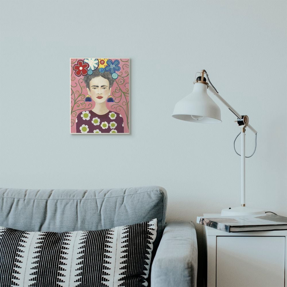Stupell Industries Frida Fashion Designer Pattern Painting Pink Wall Plaque Art by Regina Moore