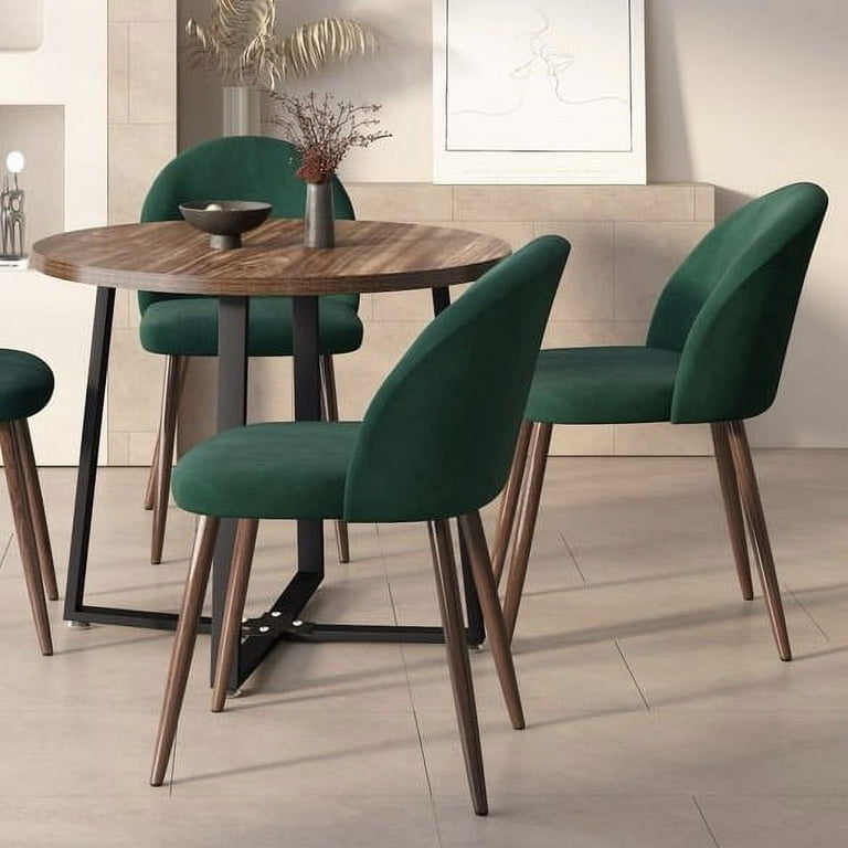 INO Design 5-Piece Modern Dining Set with Round Table and
