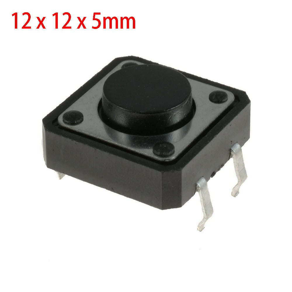 10 x 12x12x5mm Momentary Push Button Tactile Switch PCB Mounted SPST