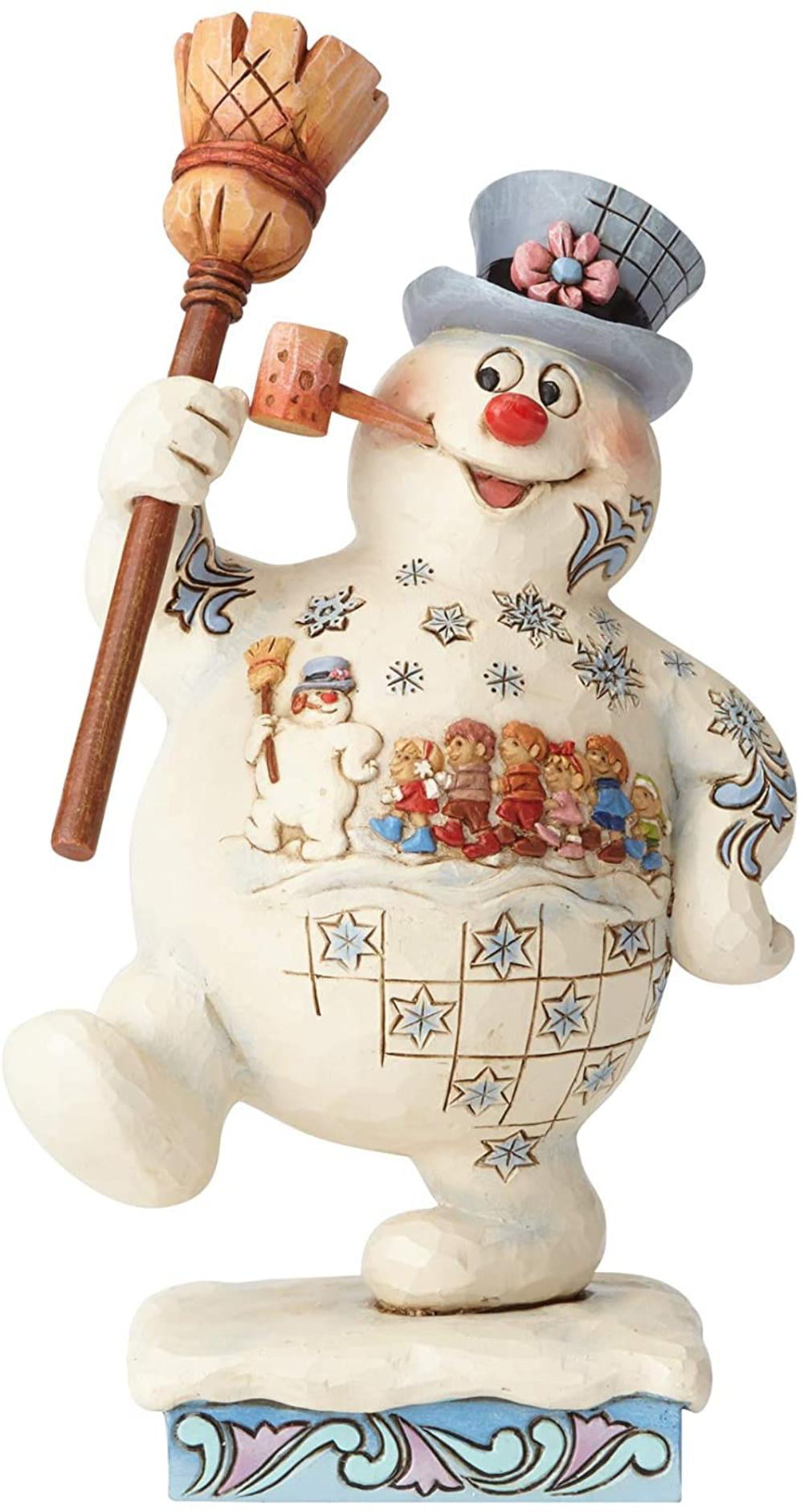 Enesco Frosty the Snowman by Jim Shore Marching Frosty w/Parade, Frosty  with Parade Scene” figurine from the Jim Shore “Frosty the Snowman”  collection 